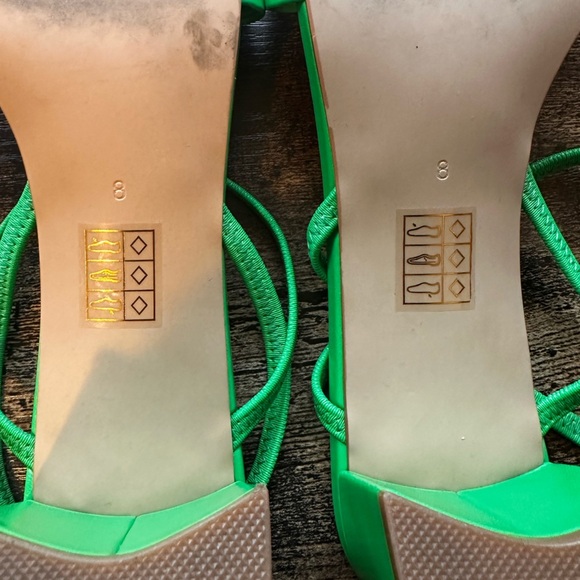 Jeffrey Campbell Women's Adapt Green Block Heels - Picture 7 of 16